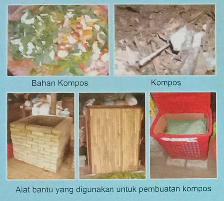 Bahan kompos, kompos, alat bantu yang dipregunakan untuk pembuatan kompos